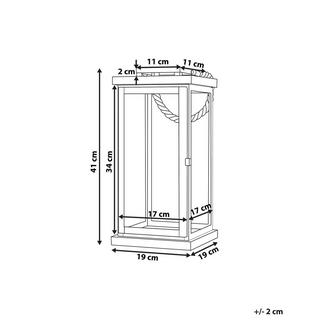 Beliani  Laterne aus Tannenholz Modern BORNEO 