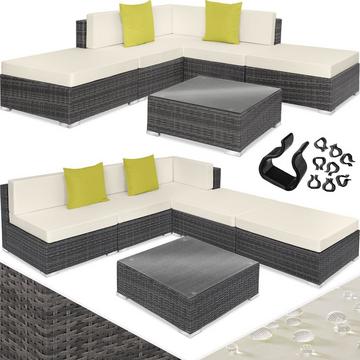 Rattan Lounge mit Aluminiumgestell Paris