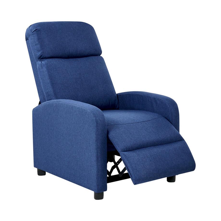 Beliani Fauteuil inclinable en Lin synthétique Traditionnel EMINENCE  