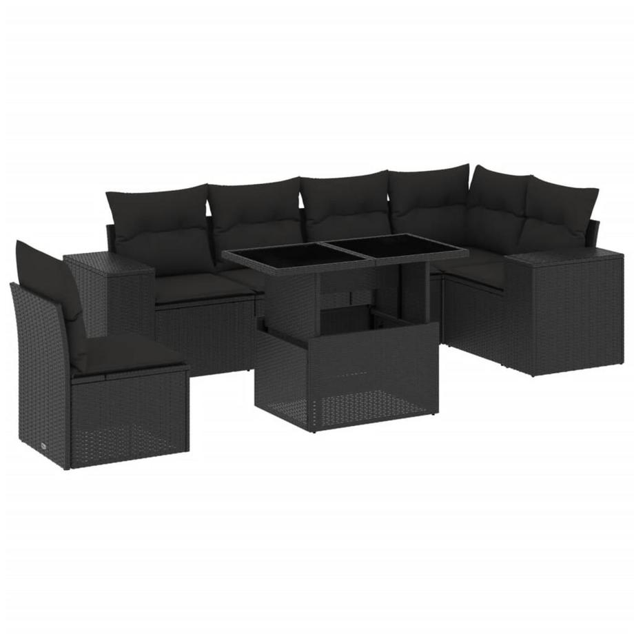 Ensemble de canapés de jardin rotin synthétique