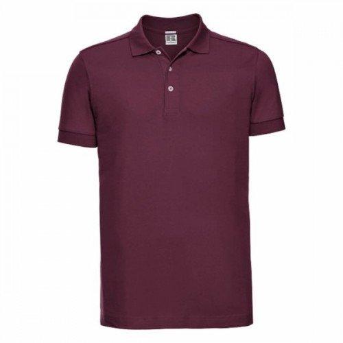 Image of Stretch Poloshirt, Kurzarm Herren Weinrot L