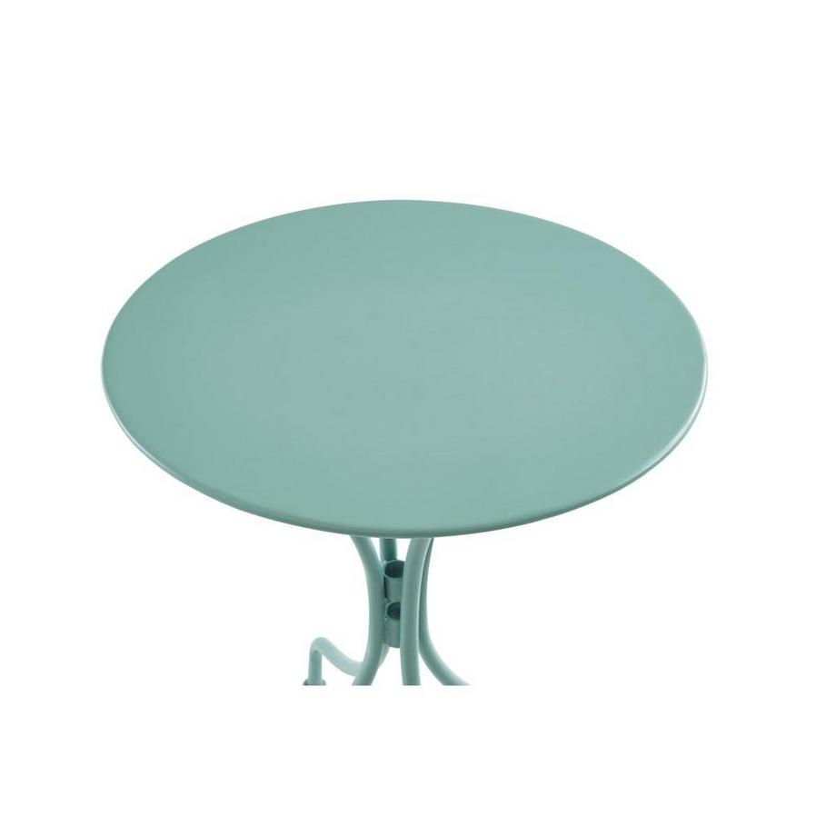 Vente-unique Table ronde de jardin D.60cm en métal - Vert amande - MIRMANDE de MYLIA  