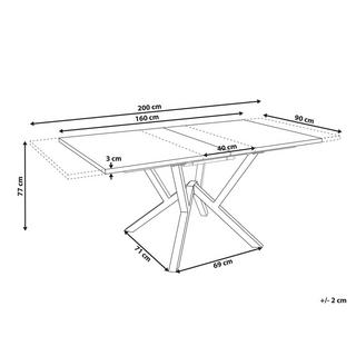 Beliani Ausziehbarer Esstisch aus MDF-Platte Modern ANSELL  