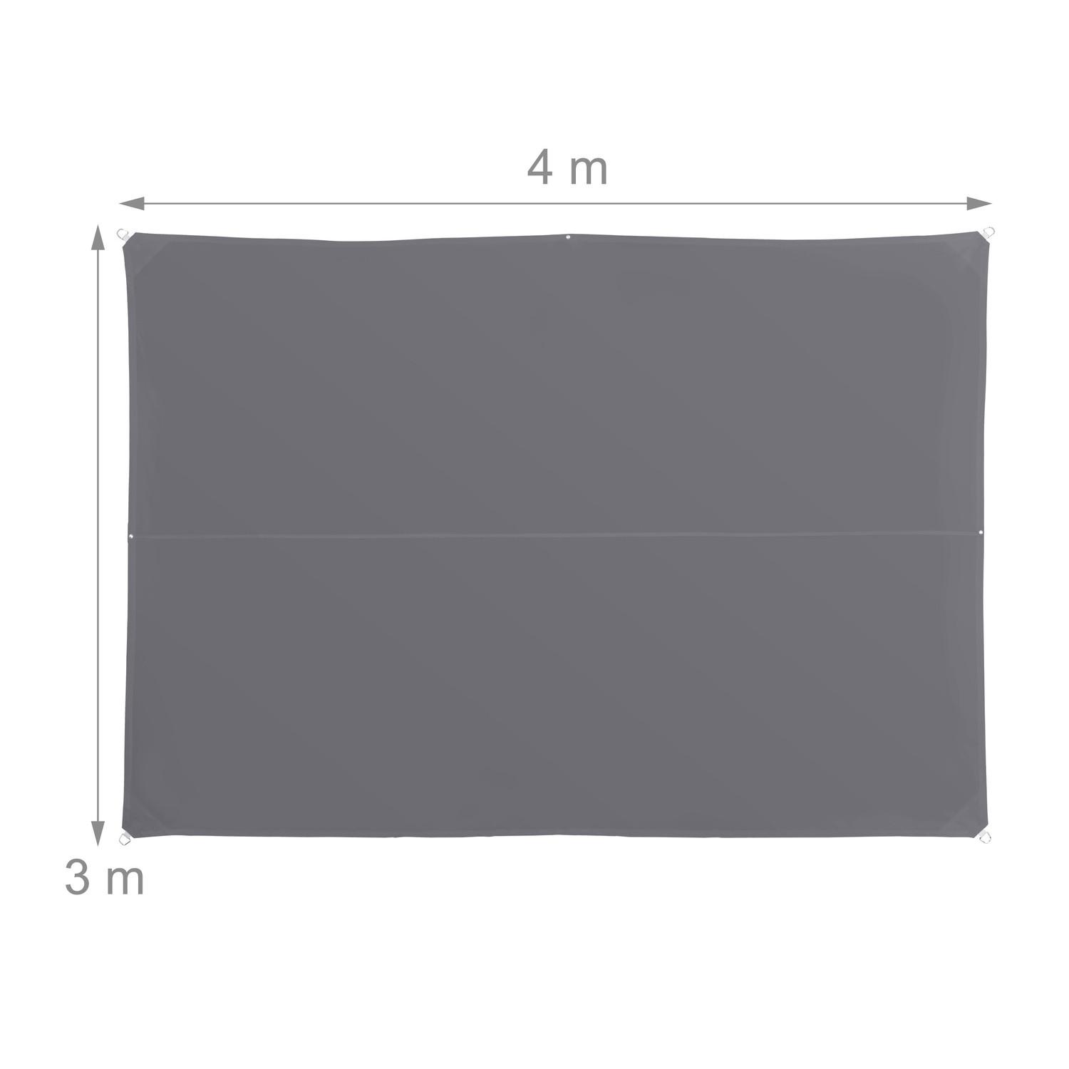 B2X Voile d'ombrage rectangulaire gris  