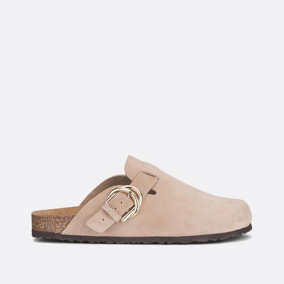 La Redoute Collections Mules sabots en cuir suédé  