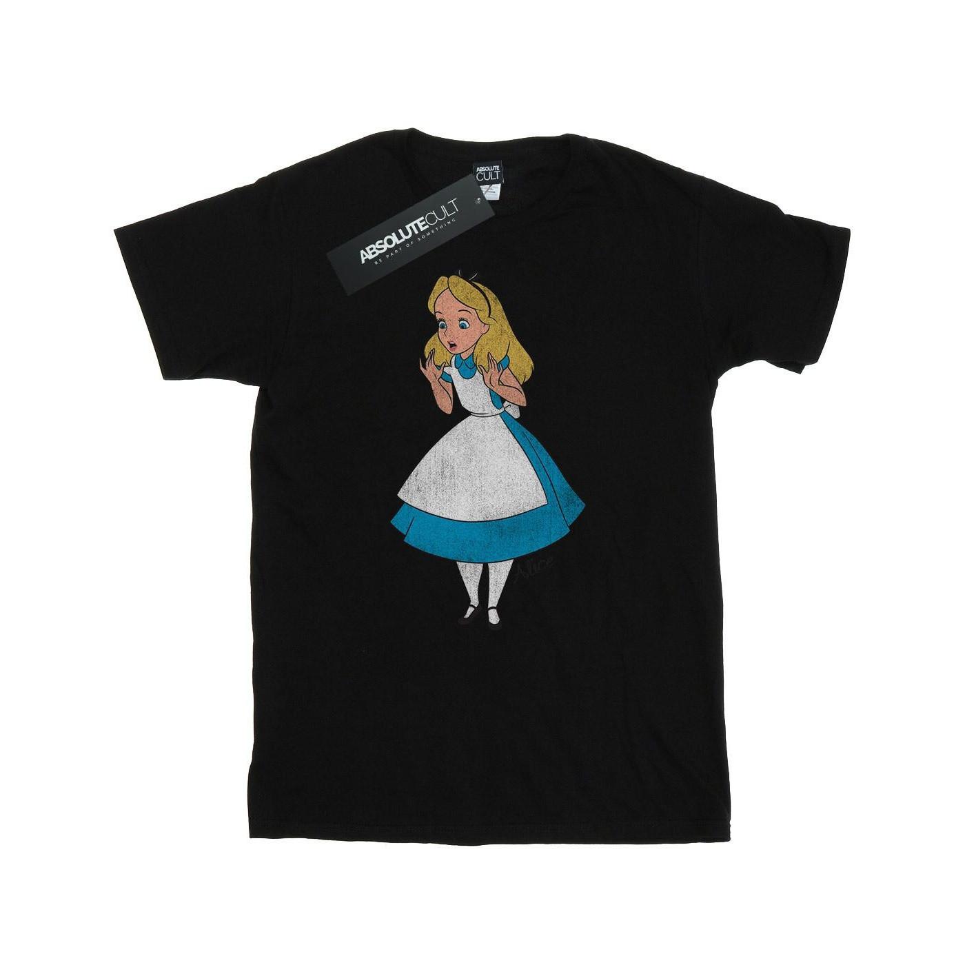 Image of Alice In Wonderland Surprised Alice Tshirt Herren Schwarz L
