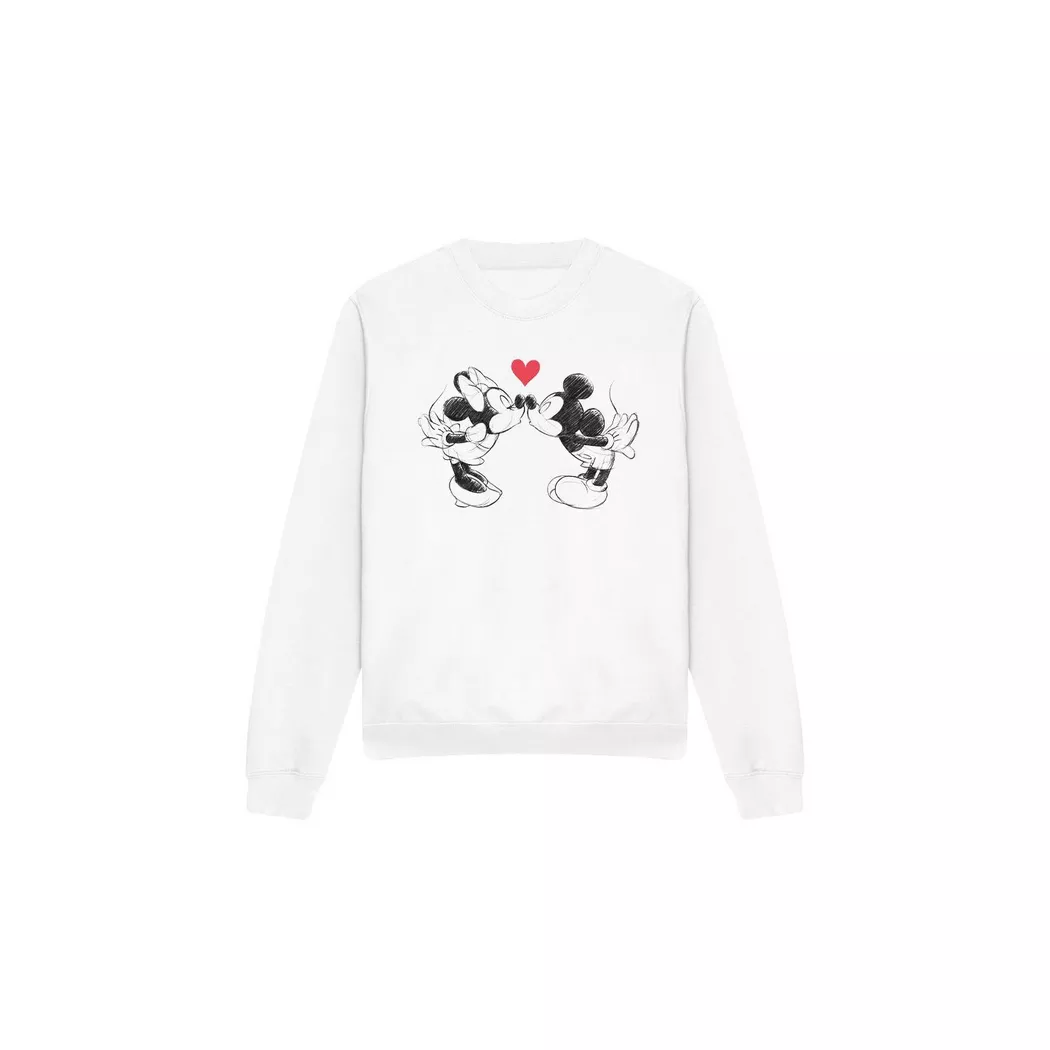 Disney - Sweatshirt Valentinstag, für Herren, Weiss, Größe XXL