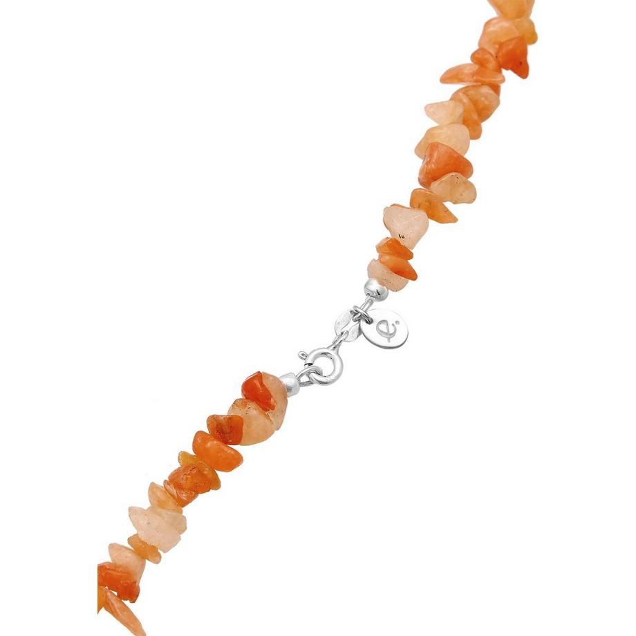 Elli  Halskette Aventurin Braun Kiesel Steine Bead 