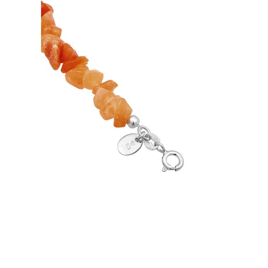 Elli  Halskette Aventurin Braun Kiesel Steine Bead 