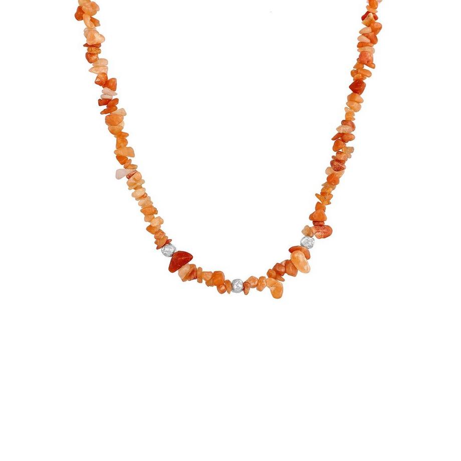 Elli  Halskette Aventurin Braun Kiesel Steine Bead 