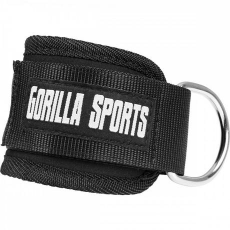 Gorilla Sports  SANGLE DE TIRAGE CHEVILLE OU POIGNET AVEC SCRATCH | MUSCULATION 