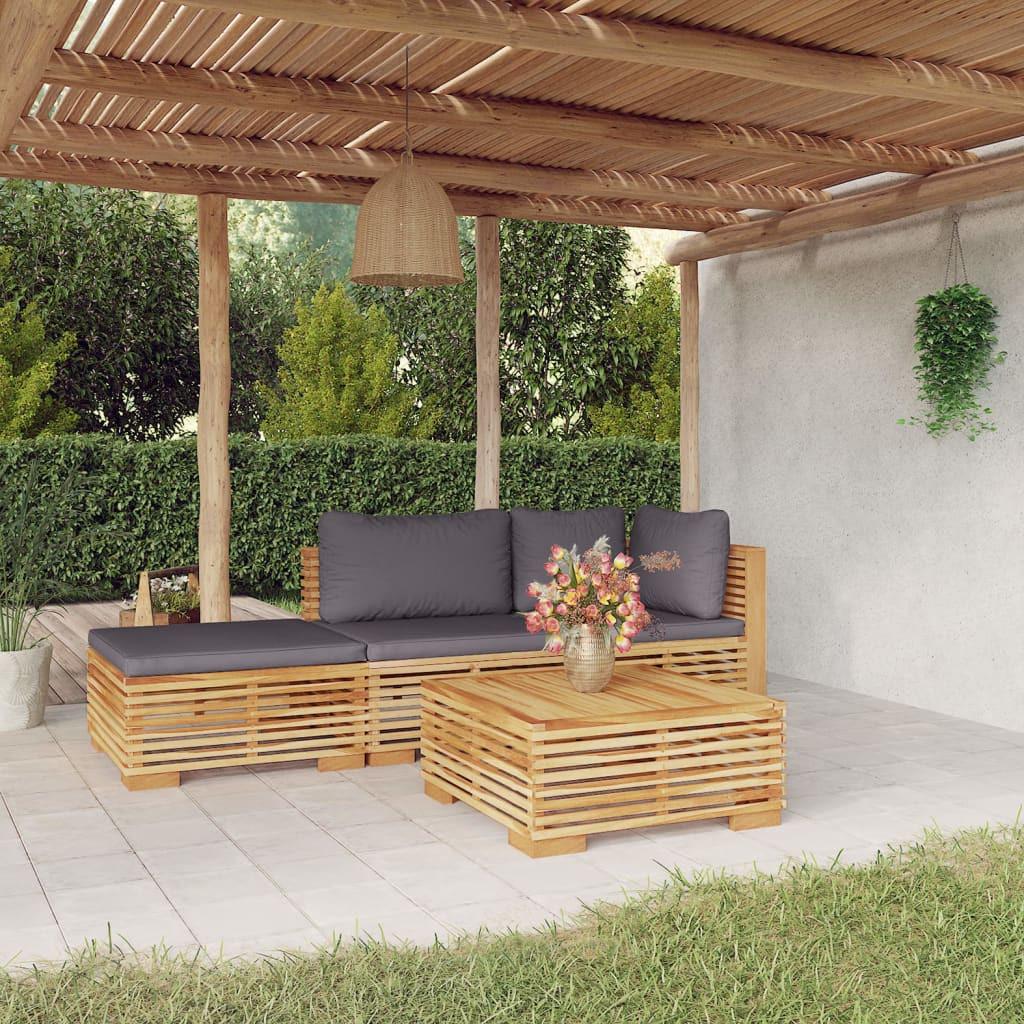 VidaXL set divani da giardino Teak riciclato  