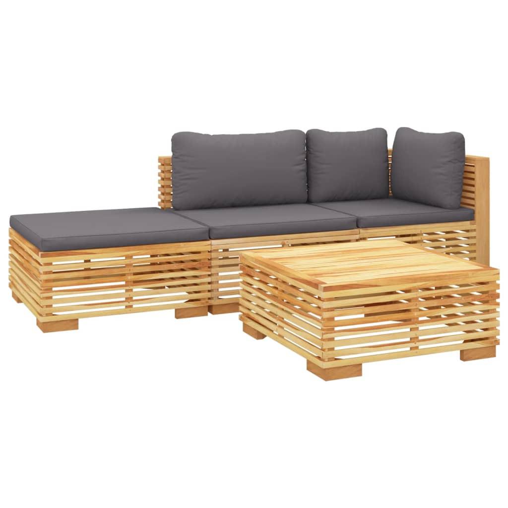 VidaXL set divani da giardino Teak riciclato  