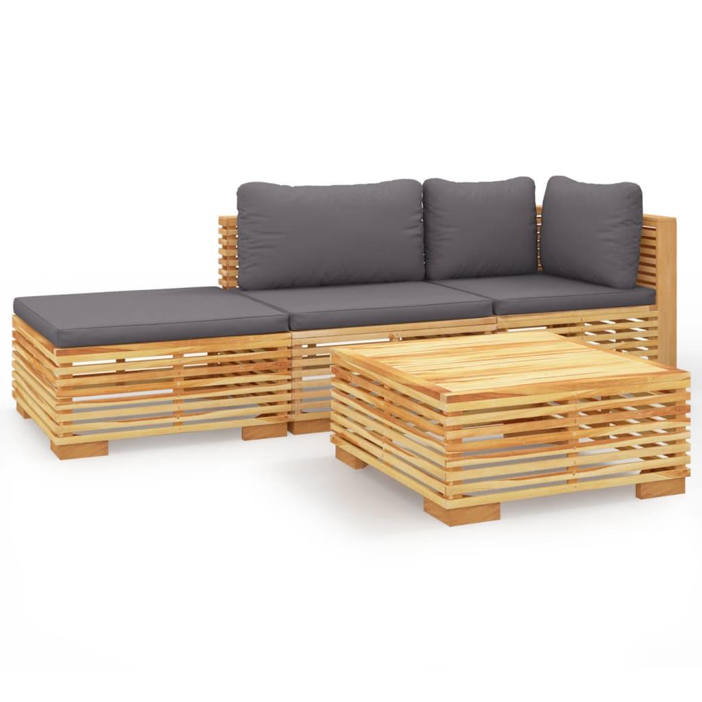 VidaXL set divani da giardino Teak riciclato  