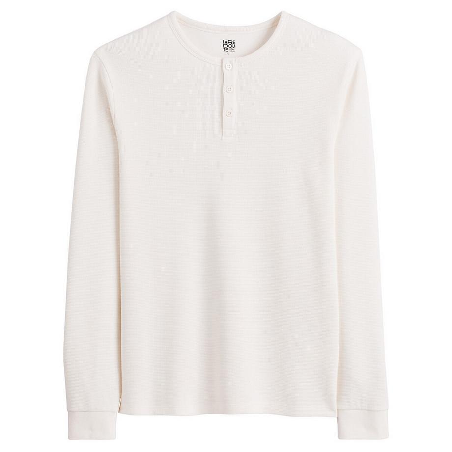 La Redoute Collections Top Henley a Maniche Lunghe  