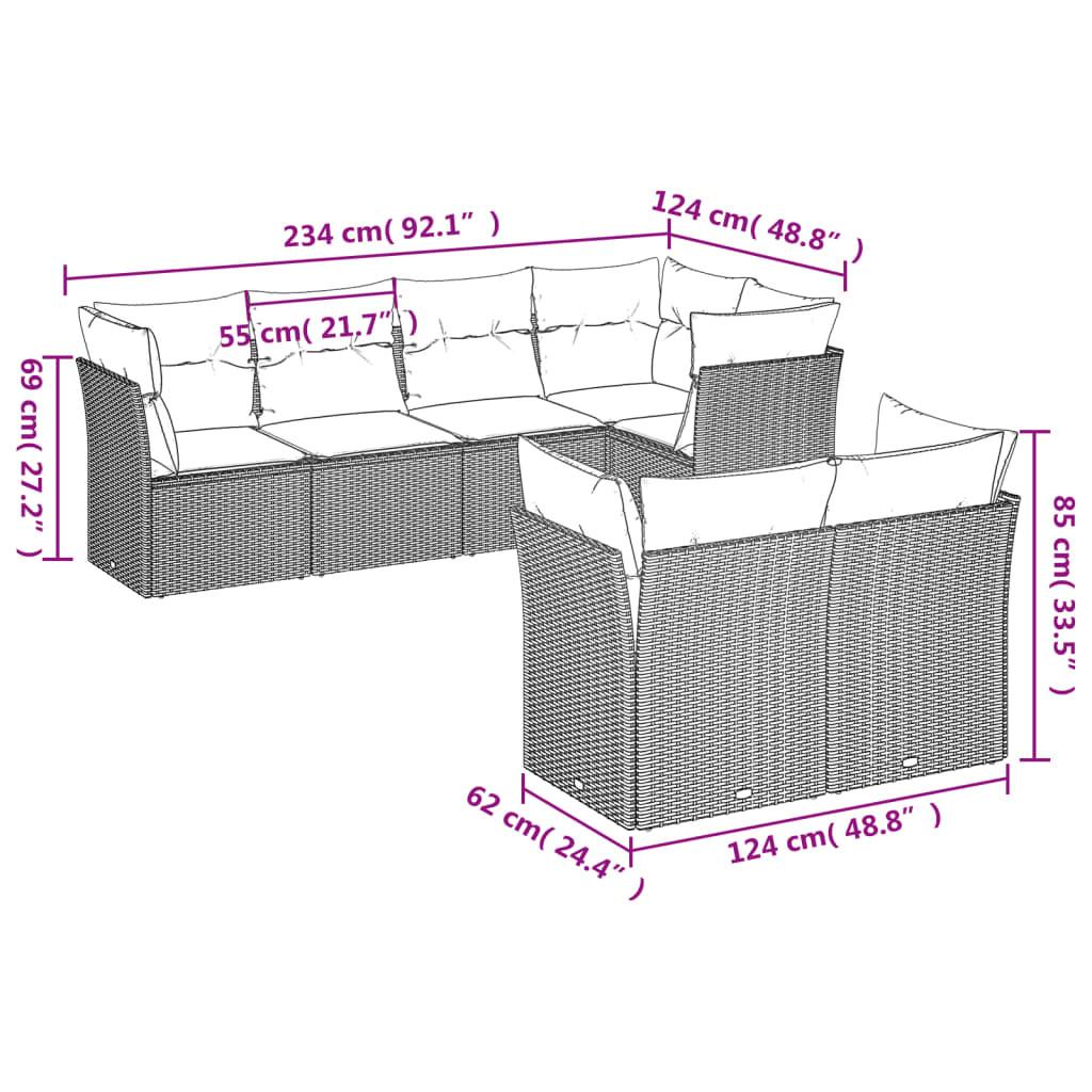 VidaXL Ensemble de canapés de jardin rotin synthétique  