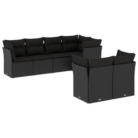 VidaXL set divano da giardino Polirattan  