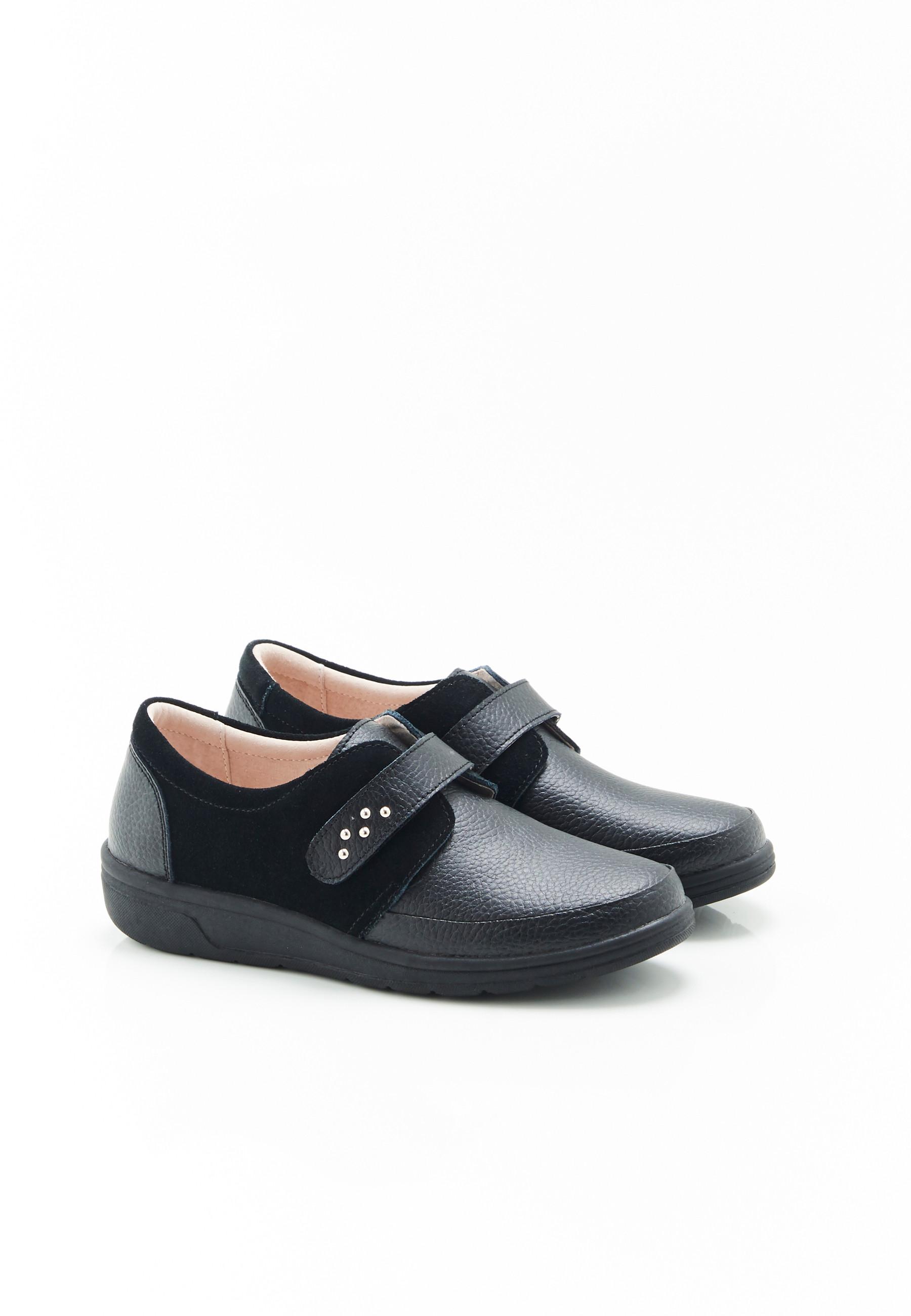 Image of Derbys Aus Zwei Materialien Unisex Schwarz 37
