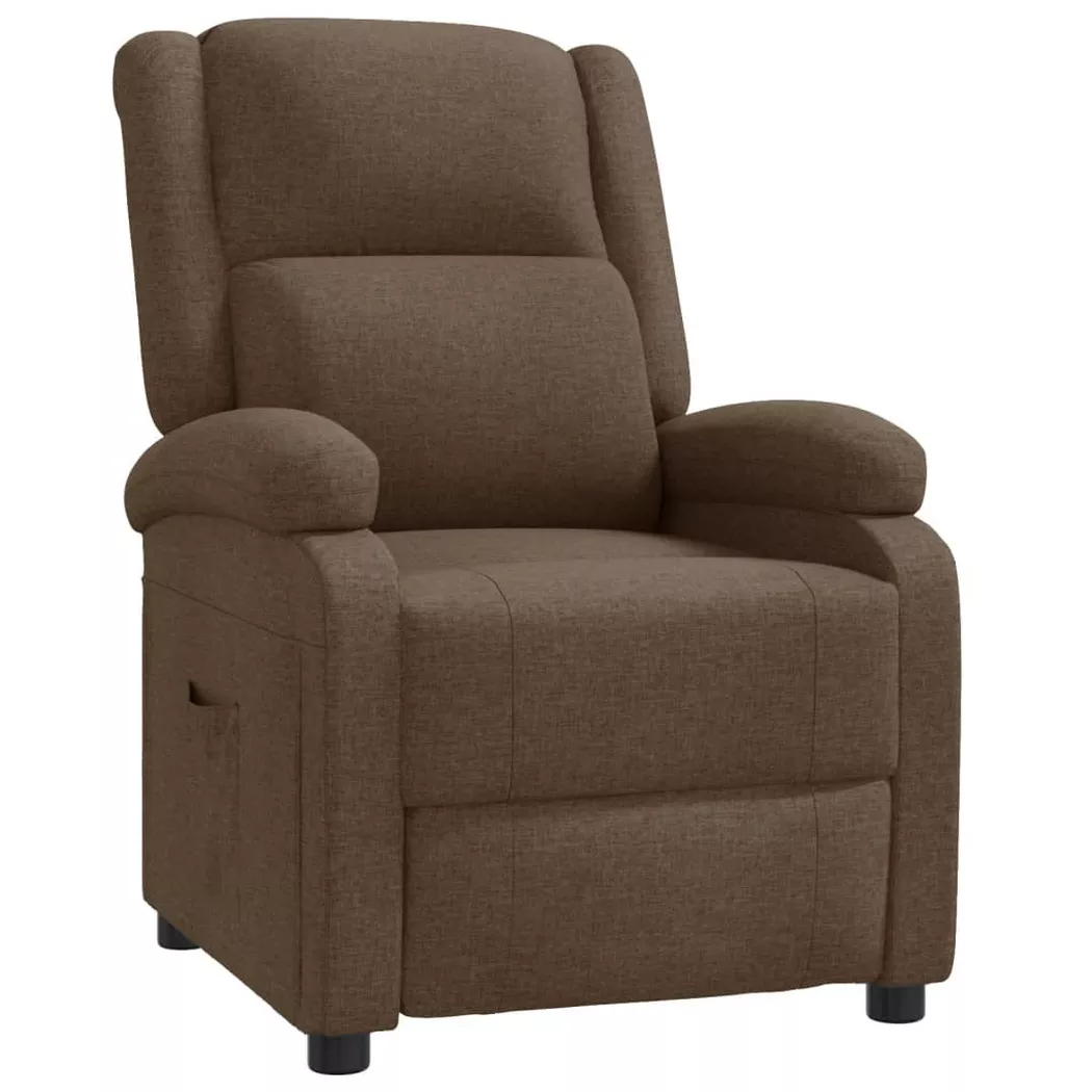 VidaXL - Fauteuil inclinable tissu, One Size, Marron