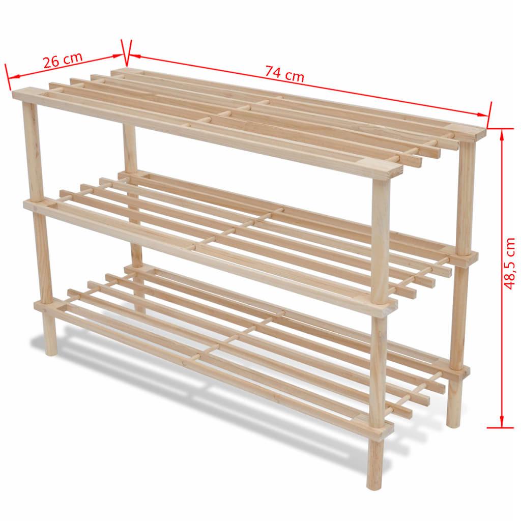 VidaXL Armoire à chaussures bois  