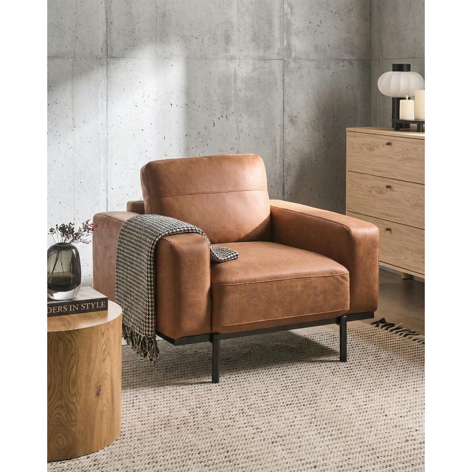 Beliani Sessel aus Kunstleder Retro SOVIK  