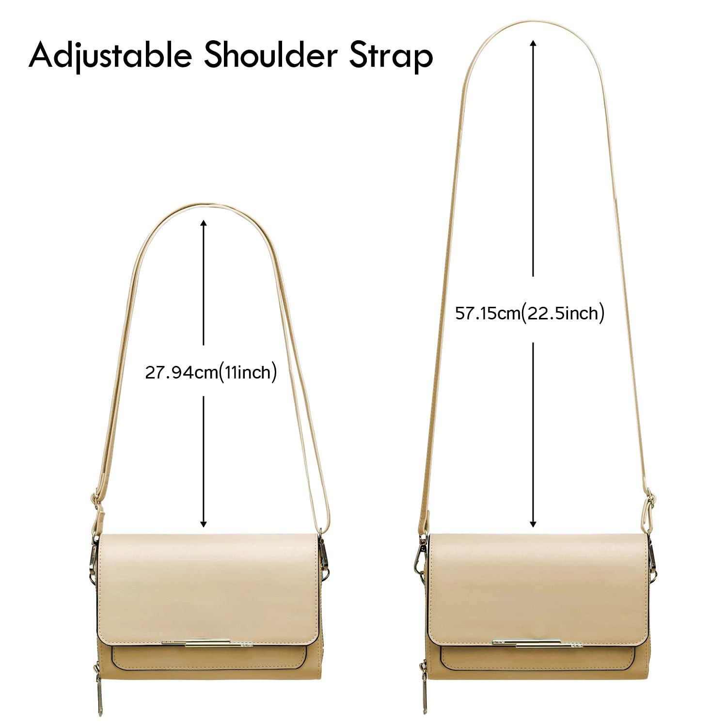 Only-bags.store PU Leder Crossbody Umhängetasche Passport Handytasche mit Kartenschlitz Verstellbarer Abnehmbarer Schulterriemen  