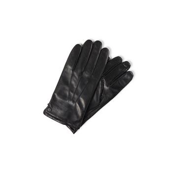 Gants en cuir à doublure en cachemire et fonction écran tactile