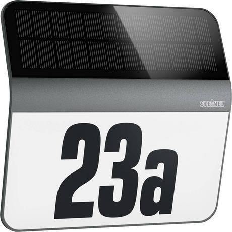 Steinel XSolar LH-N  Lampada solare per numero civico 0.03 W Bianco freddo Antracite  