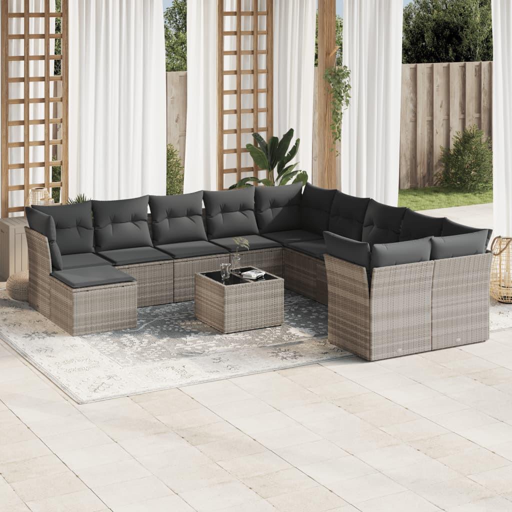 VidaXL set divano da giardino Polirattan  