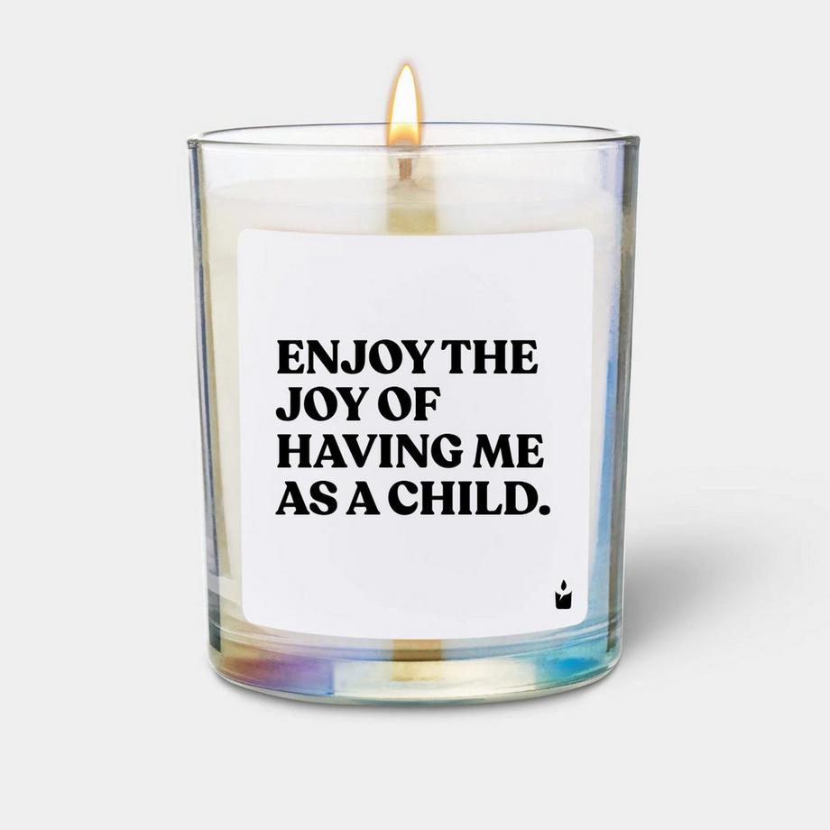 CandleHand Duftkerze Flowery Enjoy the joy of having me as child  