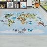 Paco Home Carte du monde du tapis pour enfants maape  