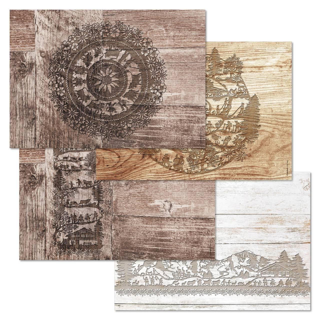 Image of Papiertischset SWISS TRADITION 4 4 Sujets à 12 Blatt Papiertischset SWISS TRADITION 4 4 Sujets à 12 Blatt