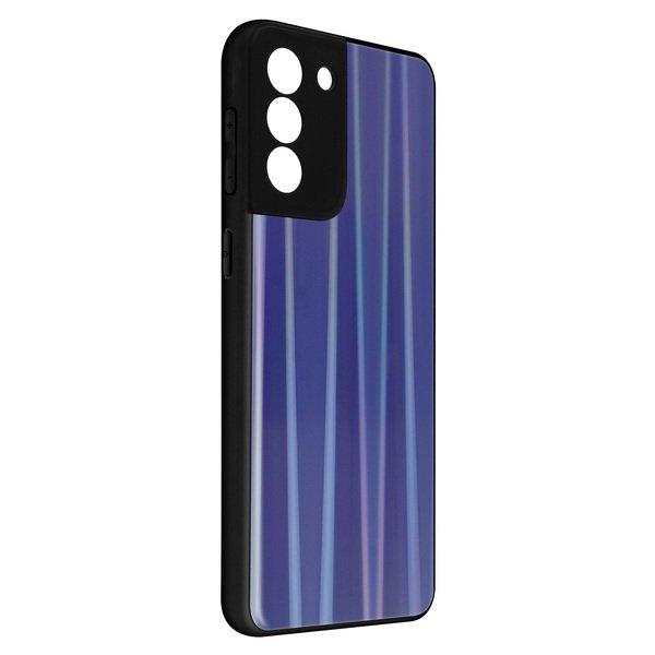 Avizar  Cover Samsung S21 Olografica Blu notte 