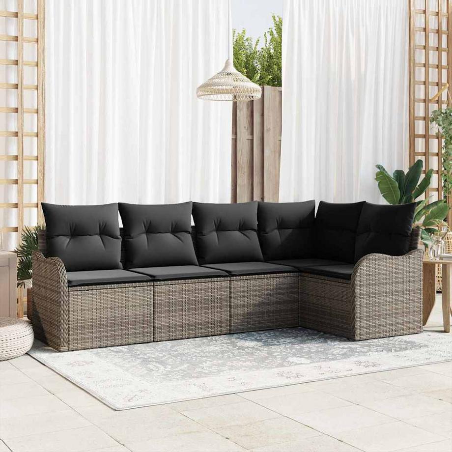 VidaXL Set di divani modulari Polyrattan  