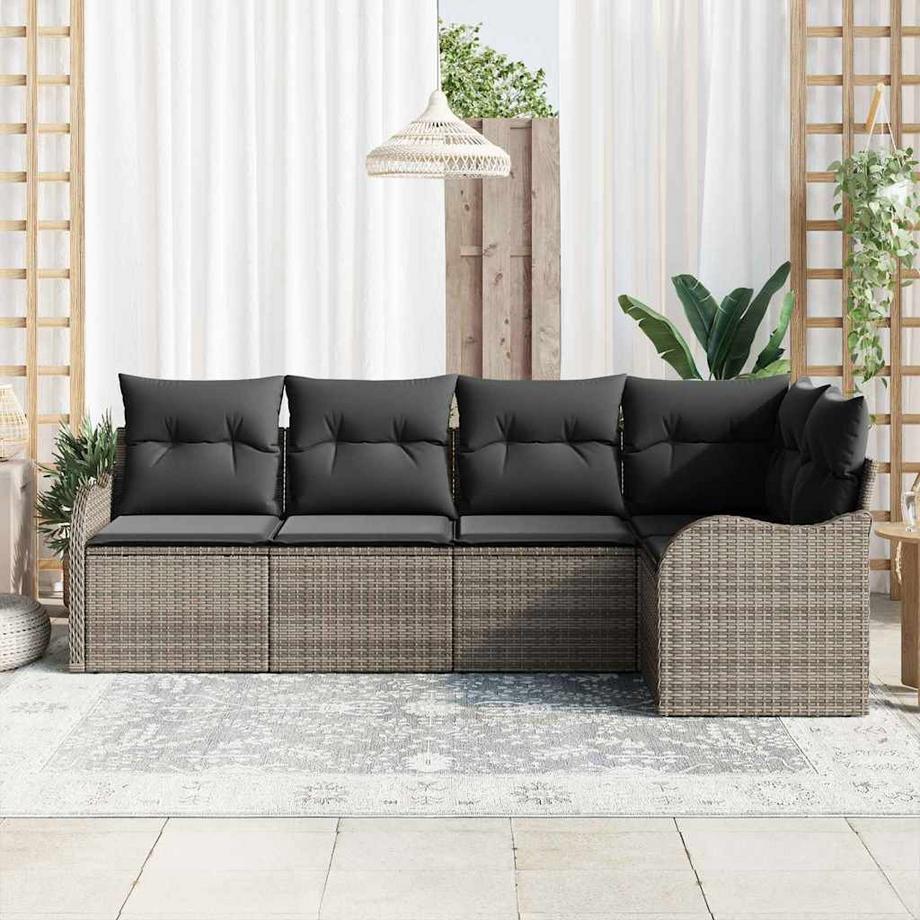 VidaXL Set di divani modulari Polyrattan  