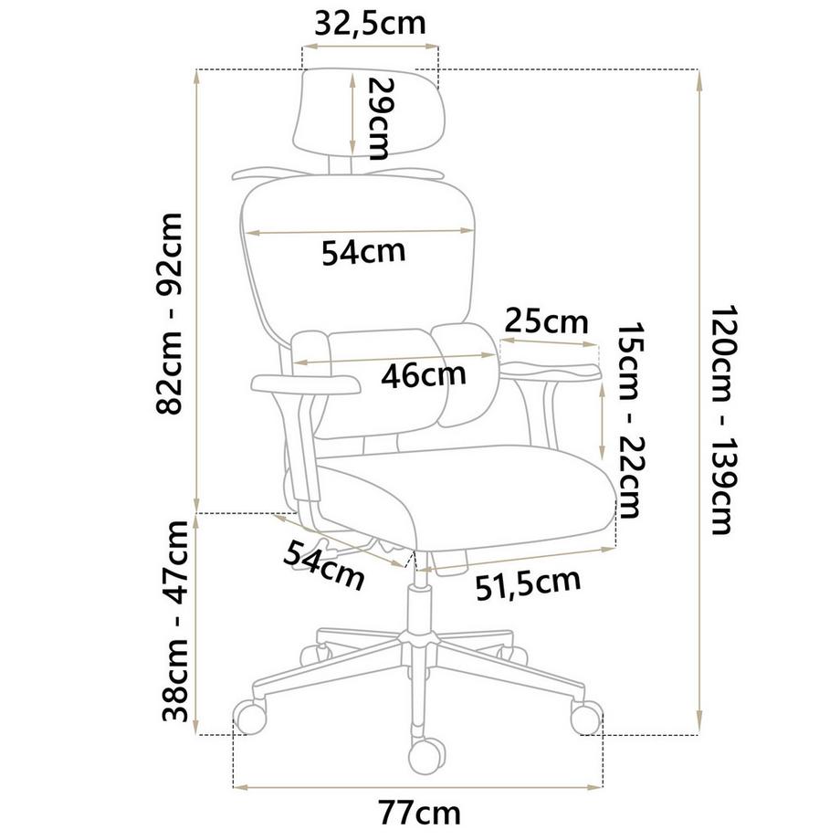 B2X Chaise de bureau Sofotel Talin Micro Mesh - Gris  