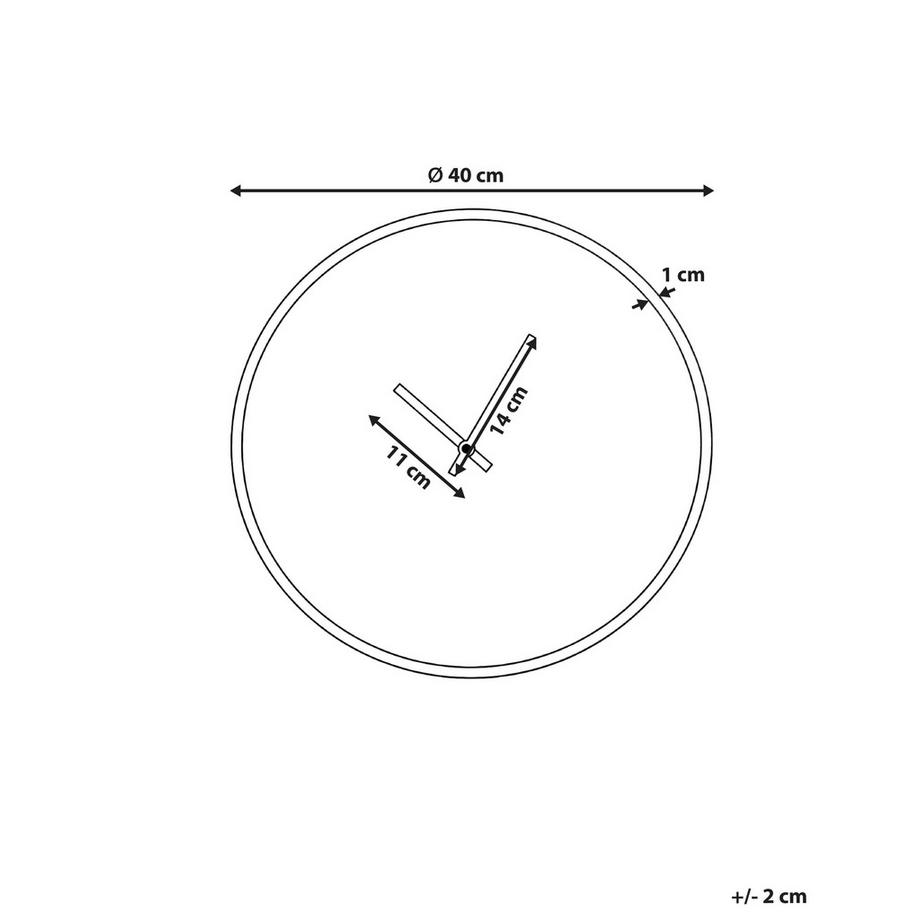 Beliani Wanduhr aus MDF-Platte  LUCENS  