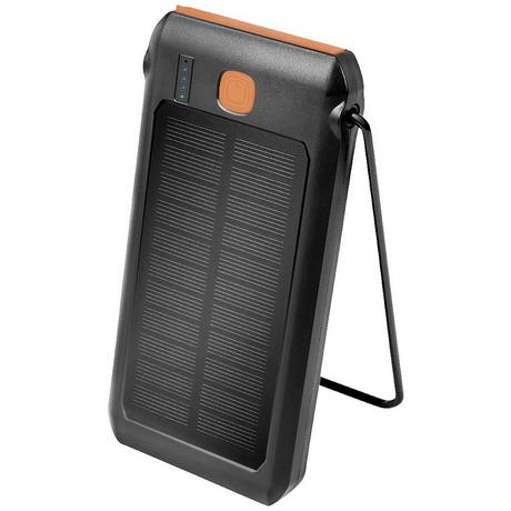 LogiLink  Powerbank solaire 10 000 mAh, lampe de poche, 2x USB-A QC et 1x USB-C PD 