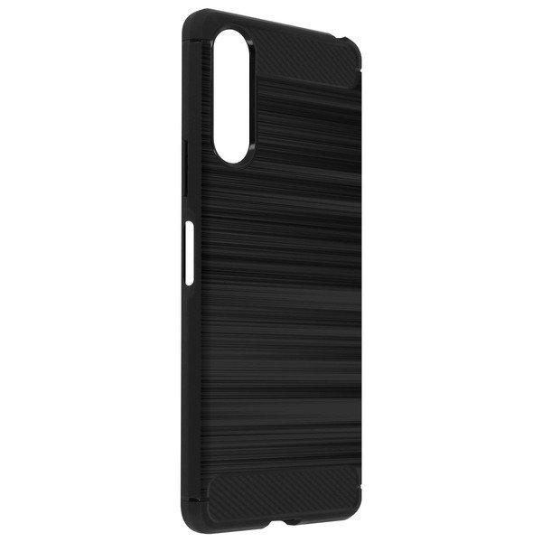 Avizar  Coque Sony Xperia 10 2 Métal brossé Noir 