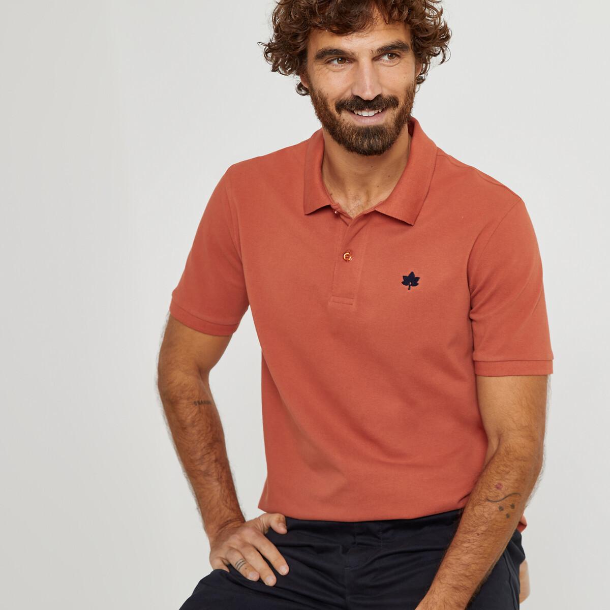 Image of Signature Poloshirt Mit Kurzen Ärmeln Herren Orange M