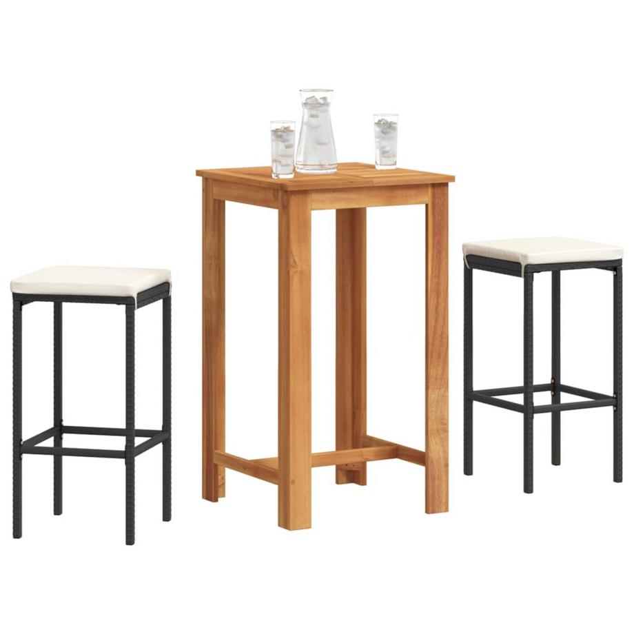 VidaXL set da bar per giardino Polirattan  
