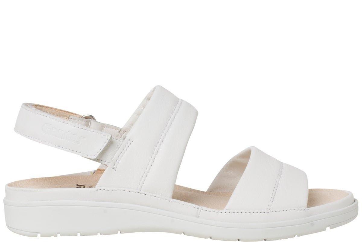 Image of Evi - Leder Sandale Damen Weiss 43