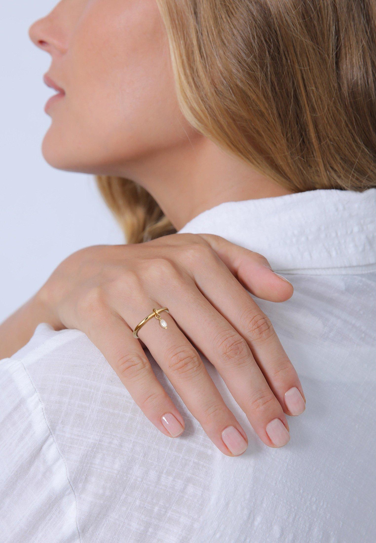 Elli  Bague Basique Avec Perle D'eau Douce 