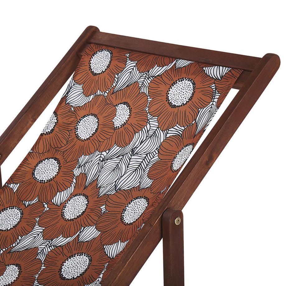 Beliani Set mit 2 klappbaren Liegestühlen aus Stoff  ANZIO  