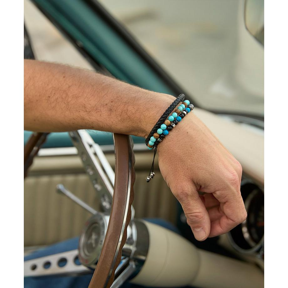 Joe Browns  Doppellagiges geflochtenes Lederarmband 