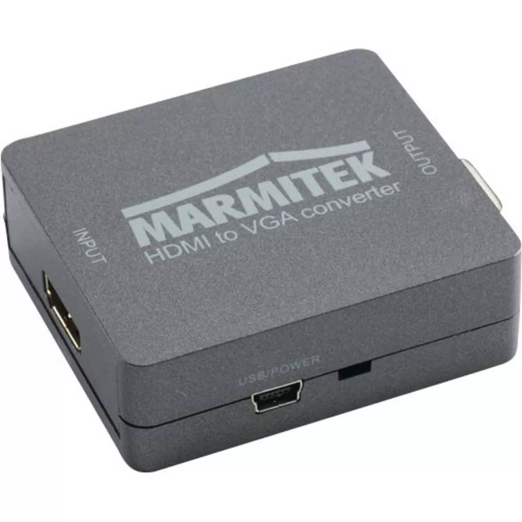 Marmitek 25008266 AV Converter [HDMI - VGA, Jack] 1920 x 1080 Pixe...