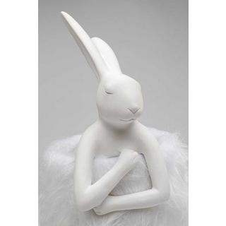 KARE Design Tischleuchte Animal Rabbit Fur weiss silber 50  