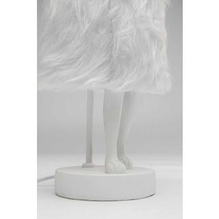 KARE Design Tischleuchte Animal Rabbit Fur weiss silber 50  