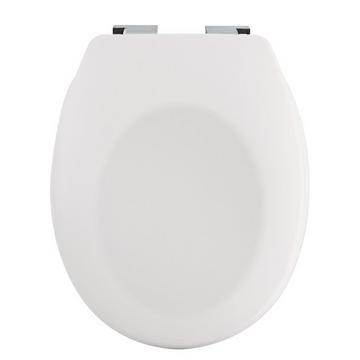 Abattant WC Thermo Dur NEELA Blanc Mat - Charnières ABS Chromé