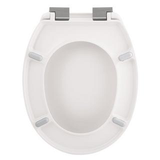 spirella Toilettensitz Duroplast NEELA Mattweiß - Scharniere aus verchromtem ABS  